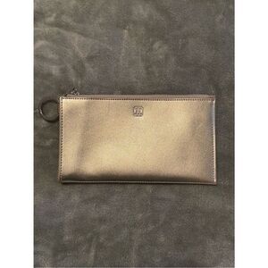 Metallic Gold Slim Wristlet Clutch with Key Ring